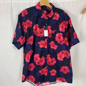 Enlision Hawaiian Button Down Shirt Men's‎ XL NWT.